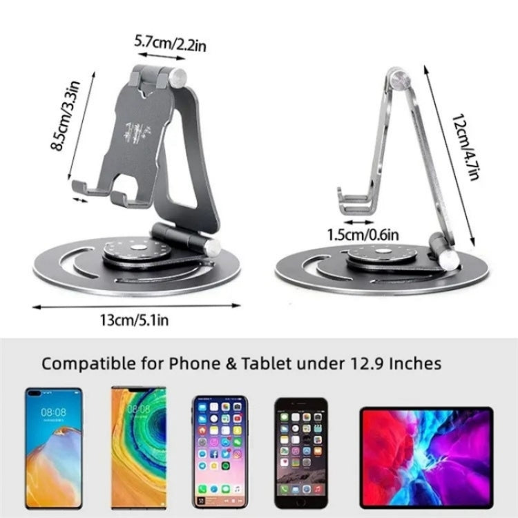 G60 Portable Folding 360-Degree Rotating Desktop Phone Tablet Holder(Silver) - Stand by PMC Jewellery | Online Shopping South Africa | PMC Jewellery | Buy Now Pay Later Mobicred