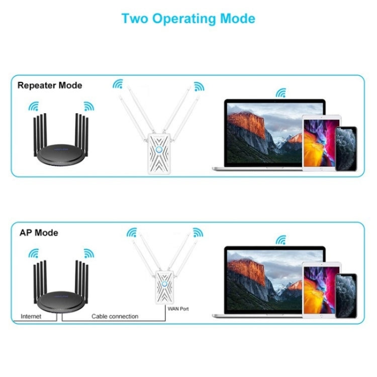 WAVLINK WN579A3 Home WiFi Extender 1200Mbps 2.4GHz / 5GHz Dual Band AP Wireless Router, Plug:US Plug - Wireless Routers by WAVLINK | Online Shopping South Africa | PMC Jewellery | Buy Now Pay Later Mobicred