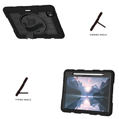 For iPad Air 11 2025 / 2024 Silicone Hybrid PC Shockproof Tablet Case with Shoulder Strap(Black) - iPad Air 11 2025 / 2024 Cases by PMC Jewellery | Online Shopping South Africa | PMC Jewellery | Buy Now Pay Later Mobicred