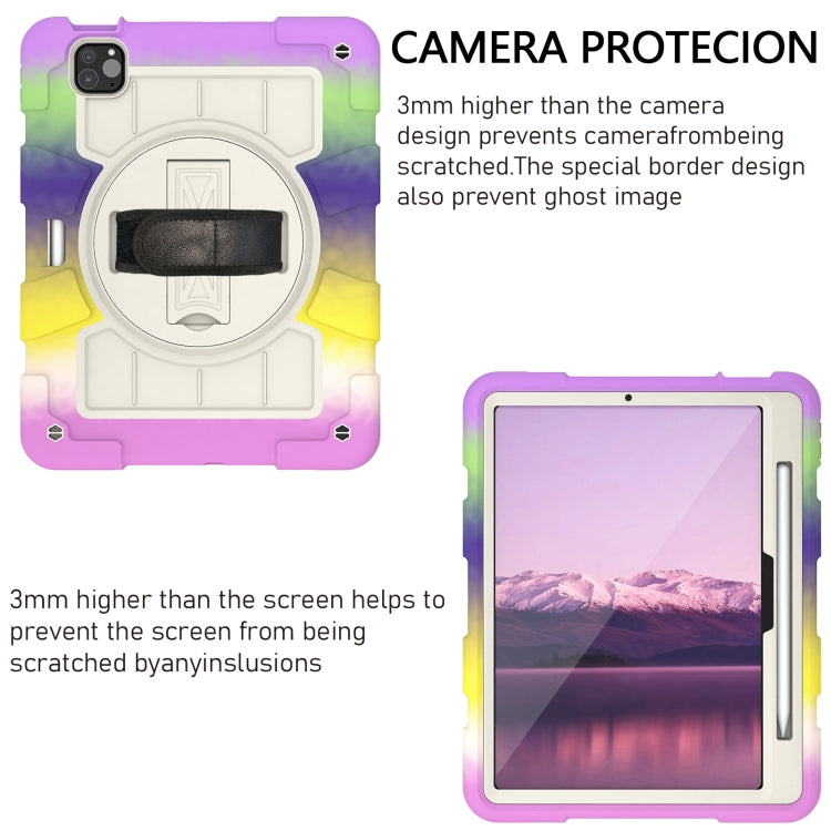 For iPad Air 11 2024 Silicone Hybrid PC Shockproof Tablet Case with Shoulder Strap(Colorful Purple) - iPad Air 11 2024 Cases by PMC Jewellery | Online Shopping South Africa | PMC Jewellery | Buy Now Pay Later Mobicred