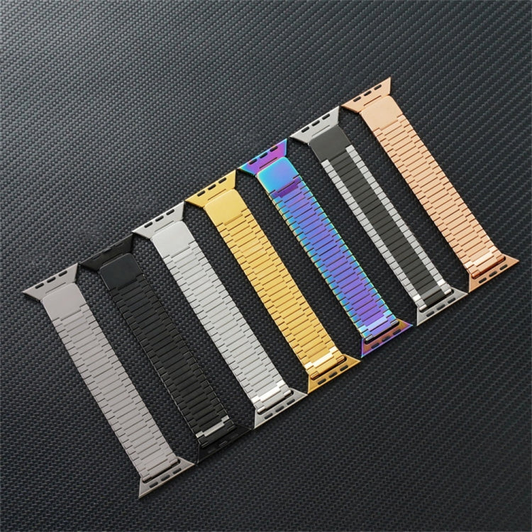 For Apple Watch Series 9 45mm Bamboo Magnetic Stainless Steel Metal Watch Strap(Gold) - Watch Bands by PMC Jewellery | Online Shopping South Africa | PMC Jewellery