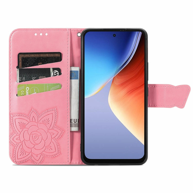 For Blackview A96 Butterfly Love Flower Embossed Leather Phone Case(Pink) - More Brand by PMC Jewellery | Online Shopping South Africa | PMC Jewellery