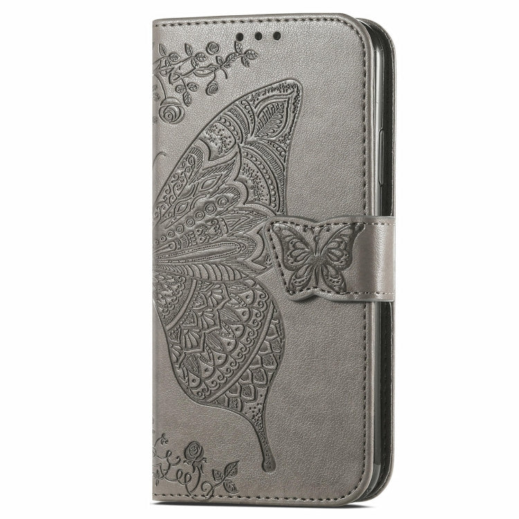 For Blackview A96 Butterfly Love Flower Embossed Leather Phone Case(Gray) - More Brand by PMC Jewellery | Online Shopping South Africa | PMC Jewellery