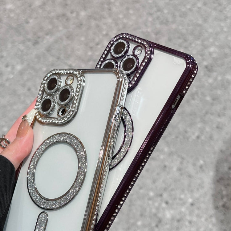 For iPhone 16 Plus Diamond Plated MagSafe TPU Phone Case(Silver) - iPhone 16 Plus Cases by PMC TechLife | Online Shopping South Africa | PMC TechLife | Buy Now Pay Later Mobicred