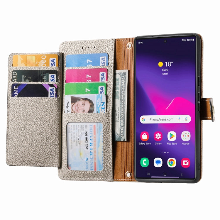 For Samsung Galaxy S24 Ultra 5G Love Zipper Lanyard Leather Phone Case(Gray) - Galaxy S24 Ultra 5G Cases by PMC Jewellery | Online Shopping South Africa | PMC Jewellery | Buy Now Pay Later Mobicred