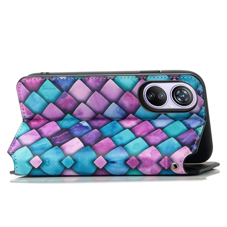 For Blackview A200 Pro CaseNeo Colorful Magnetic Leather Phone Case(Purple Scales) - More Brand by PMC Jewellery | Online Shopping South Africa | PMC Jewellery