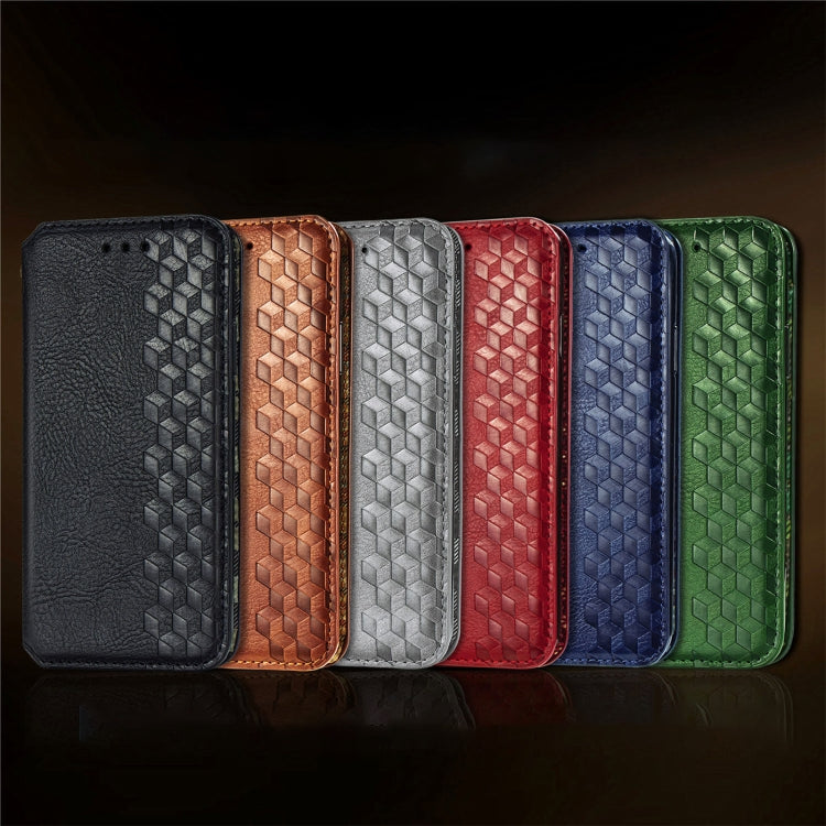 For Blackview A96 Cubic Grid Pressed Magnetic Leather Phone Case(Black) - More Brand by PMC Jewellery | Online Shopping South Africa | PMC Jewellery