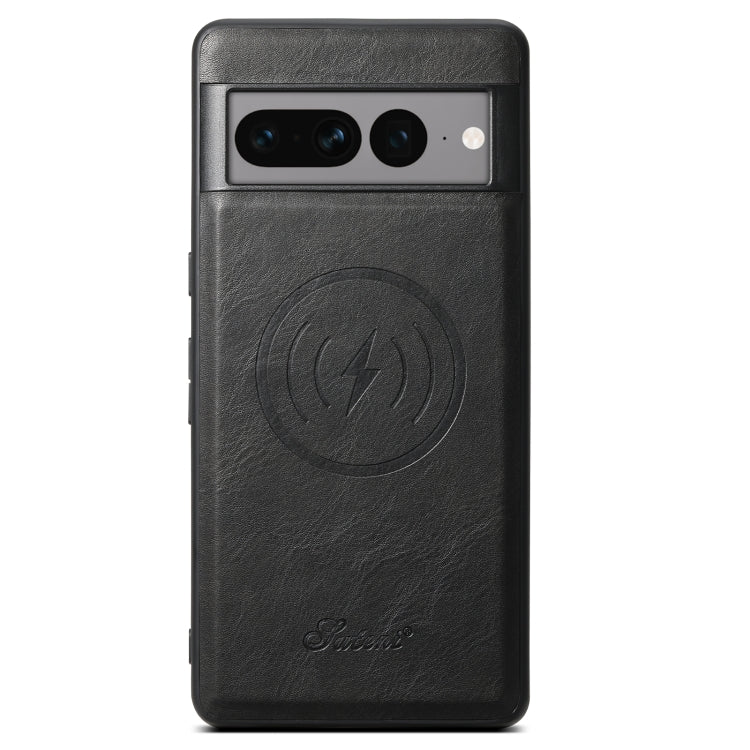 For Google Pixel 8 Pro Suteni H15 Oil Eax Leather Detachable Wallet Back Phone Case(Black) - Google Cases by Suteni | Online Shopping South Africa | PMC Jewellery | Buy Now Pay Later Mobicred