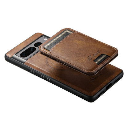 For Google Pixel 7 Pro Suteni H15 Oil Eax Leather Detachable Wallet Back Phone Case(Khaki) - Google Cases by Suteni | Online Shopping South Africa | PMC Jewellery | Buy Now Pay Later Mobicred