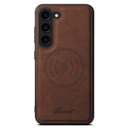 For Samsung Galaxy S24+ 5G Suteni H16 Litchi Texture Leather Detachable Wallet Back Phone Case(Brown) - Galaxy S24+ 5G Cases by Suteni | Online Shopping South Africa | PMC Jewellery | Buy Now Pay Later Mobicred