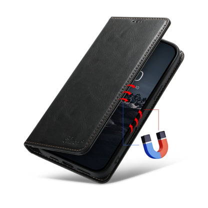 For iPhone 16 Pro Max Suteni J02 Oil Wax Wallet Leather Phone Case(Black) - iPhone 16 Pro Max Cases by Suteni | Online Shopping South Africa | PMC Jewellery | Buy Now Pay Later Mobicred