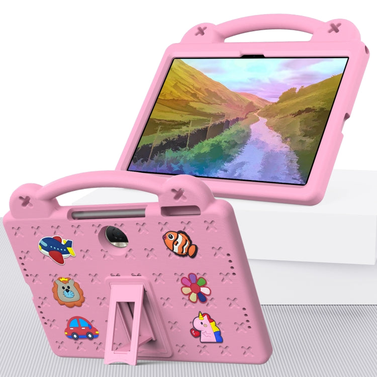 For Honor Pad 9 2023 12.1 Handle Kickstand Children EVA Shockproof Tablet Case(Pink) - Honor by PMC Jewellery | Online Shopping South Africa | PMC Jewellery | Buy Now Pay Later Mobicred