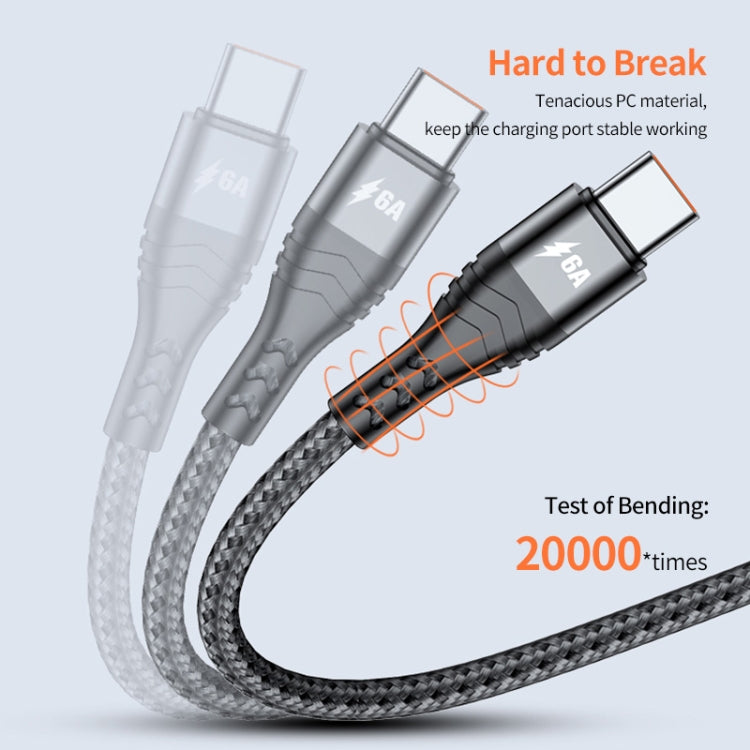 ENKAY 3-in-1 6A USB to Type-C / 8 Pin / Micro USB Multifunction Fast Charging Cable, Cable Length:2m(Black) - Multifunction Cable by ENKAY | Online Shopping South Africa | PMC Jewellery | Buy Now Pay Later Mobicred