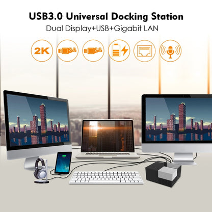 WAVLINK WL-UG39DK3 Fast Charging Gigabit Ethernet Dual Display Video Dock USB 3.0 Hub, Plug:US Plug -  by WAVLINK | Online Shopping South Africa | PMC Jewellery | Buy Now Pay Later Mobicred