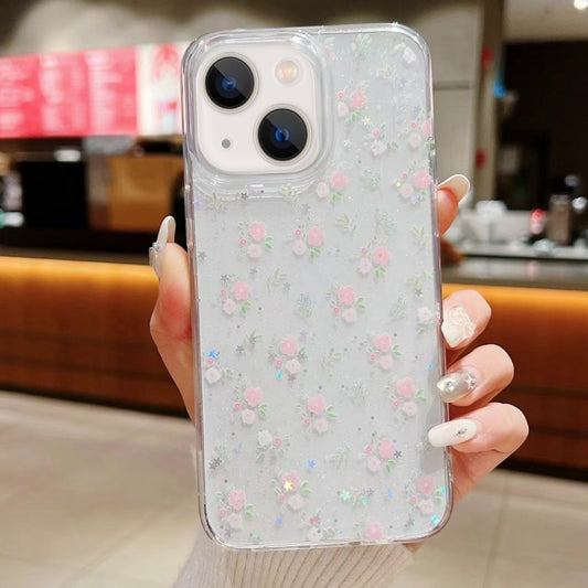 For  iPhone 13 Spring Garden Epoxy TPU Phone Case(F05 Pink and White Flowers) - iPhone 13 Cases by PMC Jewellery | Online Shopping South Africa | PMC Jewellery