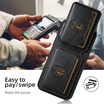 For iPhone 16 Plus Suteni H02 Leather Wallet Stand Back Phone Case(Black) - iPhone 16 Plus Cases by Suteni | Online Shopping South Africa | PMC Jewellery | Buy Now Pay Later Mobicred