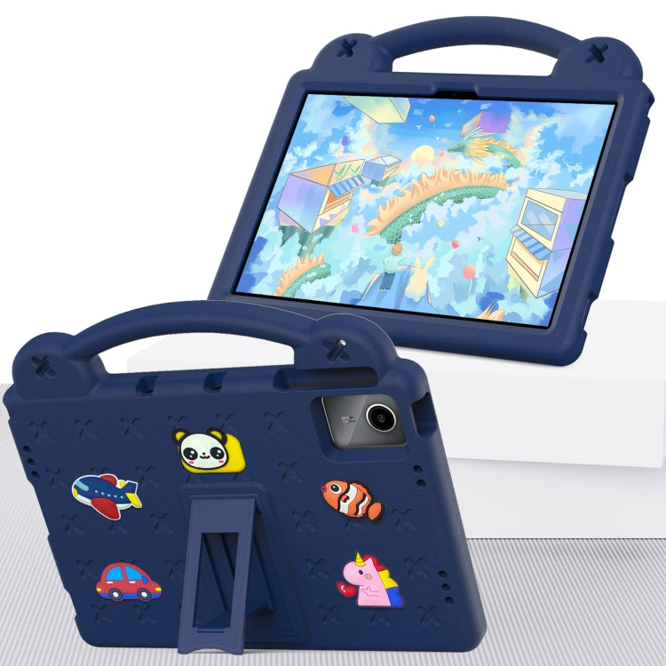 For Lenovo Tab M11 / Xiaoxin Pad 2024 Handle Kickstand Children EVA Shockproof Tablet Case(Navy Blue) - Lenovo by PMC Jewellery | Online Shopping South Africa | PMC Jewellery | Buy Now Pay Later Mobicred