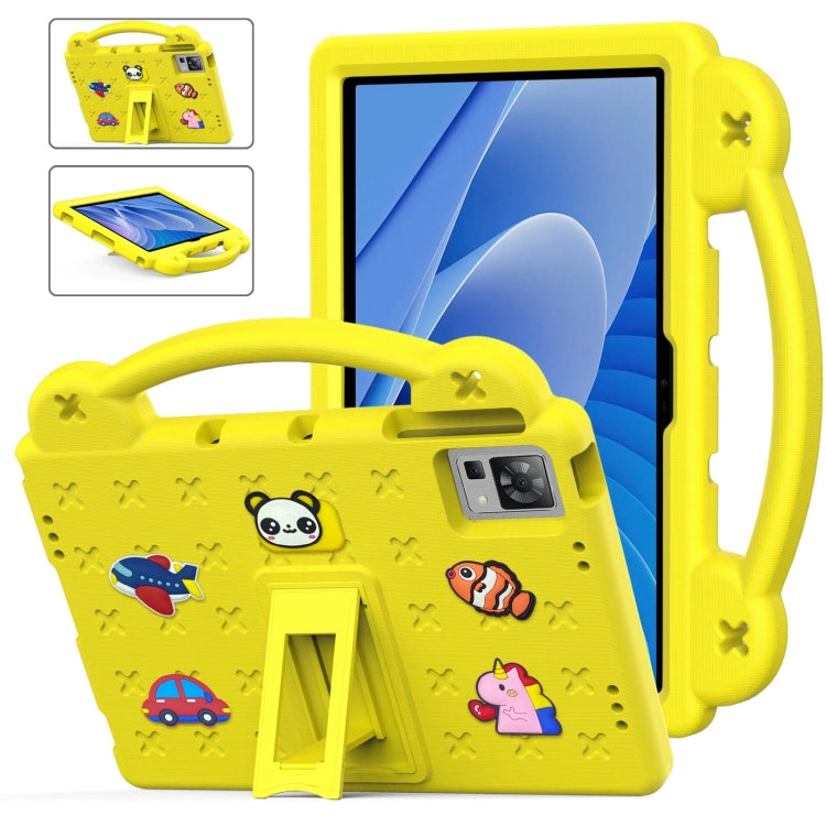 For DOOGEE T30 Pro 11 2023 Handle Kickstand Children EVA Shockproof Tablet Case(Yellow) - Others by PMC Jewellery | Online Shopping South Africa | PMC Jewellery | Buy Now Pay Later Mobicred