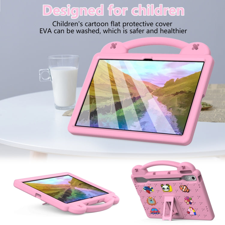 For  Lenovo Tab  P12 Handle Kickstand Children EVA Shockproof Tablet Case(Pink) - Lenovo by PMC Jewellery | Online Shopping South Africa | PMC Jewellery