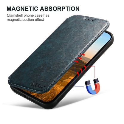 For iPhone 16 Suteni J05 Leather Magnetic MagSafe Phone Case(Blue) - iPhone 16 Cases by Suteni | Online Shopping South Africa | PMC Jewellery | Buy Now Pay Later Mobicred