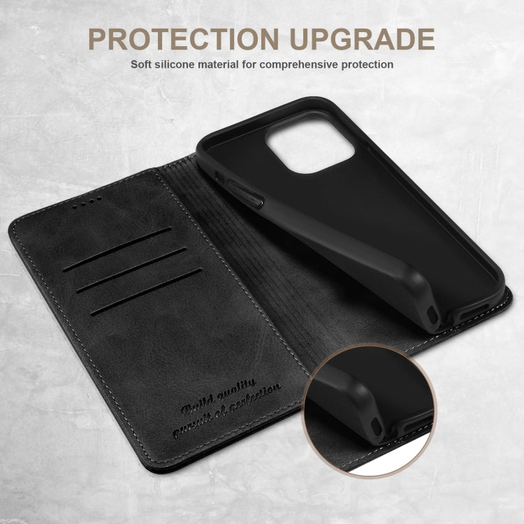 For iPhone 16 Pro Max Suteni Calf Texture Horizontal Flip Leather Phone Case(Black) - iPhone 16 Pro Max Cases by Suteni | Online Shopping South Africa | PMC Jewellery | Buy Now Pay Later Mobicred