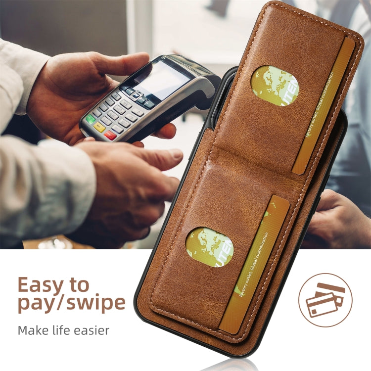 For iPhone 16 Plus Suteni H03 Oil Wax Leather Wallet Stand Back Phone Case(Brown) - iPhone 16 Plus Cases by Suteni | Online Shopping South Africa | PMC Jewellery | Buy Now Pay Later Mobicred