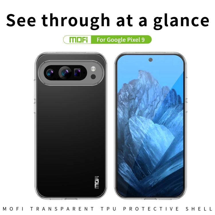 For Google Pixel 9 MOFI Ming Series Transparent Ultra-thin TPU Phone Case(Transparent) - Google Cases by MOFI | Online Shopping South Africa | PMC Jewellery