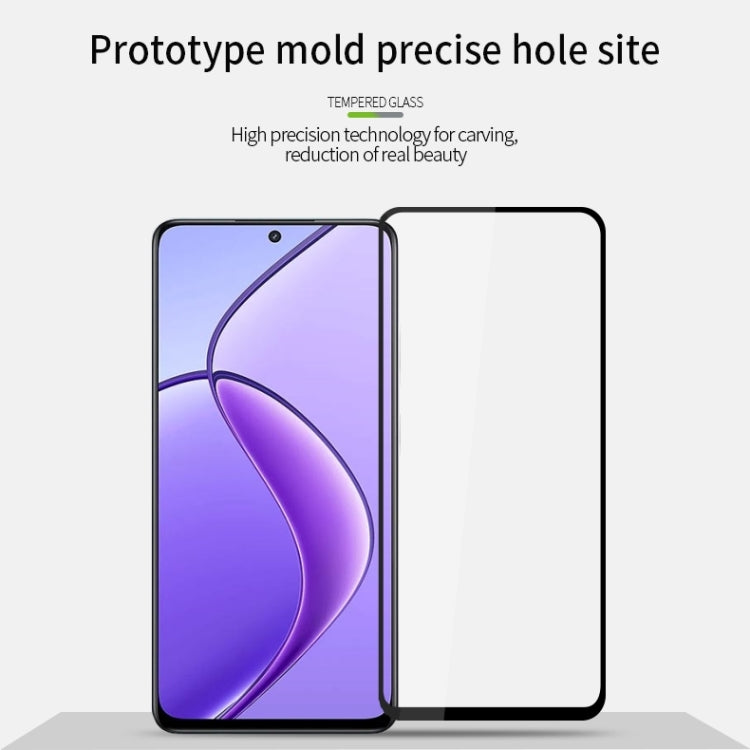 For Realme 12 MOFI 9H 2.5D Full Screen Tempered Glass Film(Black) - Realme Tempered Glass by MOFI | Online Shopping South Africa | PMC TechLife