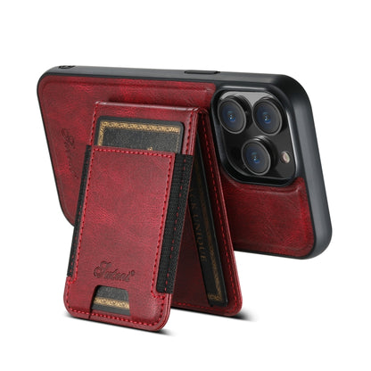 For iPhone 15 Pro Max Suteni H17 Oil Eax Leather MagSafe Detachable Wallet Phone Case(Red) - iPhone 15 Pro Max Cases by Suteni | Online Shopping South Africa | PMC Jewellery | Buy Now Pay Later Mobicred