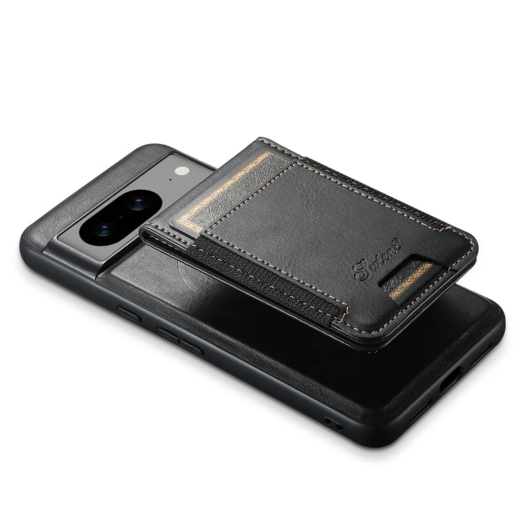 For Google Pixel 7a Suteni H17 Oil Eax Leather Detachable Wallet Phone Case(Black) - Google Cases by Suteni | Online Shopping South Africa | PMC Jewellery | Buy Now Pay Later Mobicred