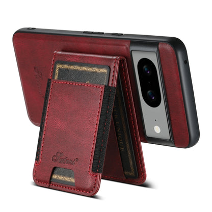 For Google Pixel 7 Suteni H17 Oil Eax Leather Detachable Wallet Phone Case(Red) - Google Cases by Suteni | Online Shopping South Africa | PMC Jewellery | Buy Now Pay Later Mobicred