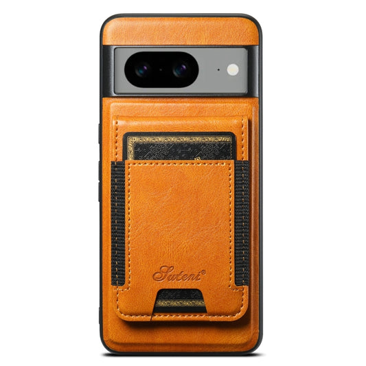 For Google Pixel 6a Suteni H17 Oil Eax Leather Detachable Wallet Phone Case(Khaki) - Google Cases by Suteni | Online Shopping South Africa | PMC Jewellery | Buy Now Pay Later Mobicred