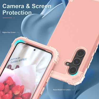 For Samsung Galaxy S24 5G 3 in 1 Silicone Hybrid PC Shockproof Phone Case(Rose Gold) - Galaxy S24 5G Cases by PMC Jewellery | Online Shopping South Africa | PMC Jewellery