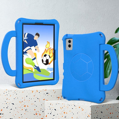 For Samsung Galaxy Tab S9 FE 11 X510 2023 Handle Football Shaped EVA Shockproof Tablet Case(Blue) - Galaxy Tab S9 FE by PMC Jewellery | Online Shopping South Africa | PMC Jewellery | Buy Now Pay Later Mobicred