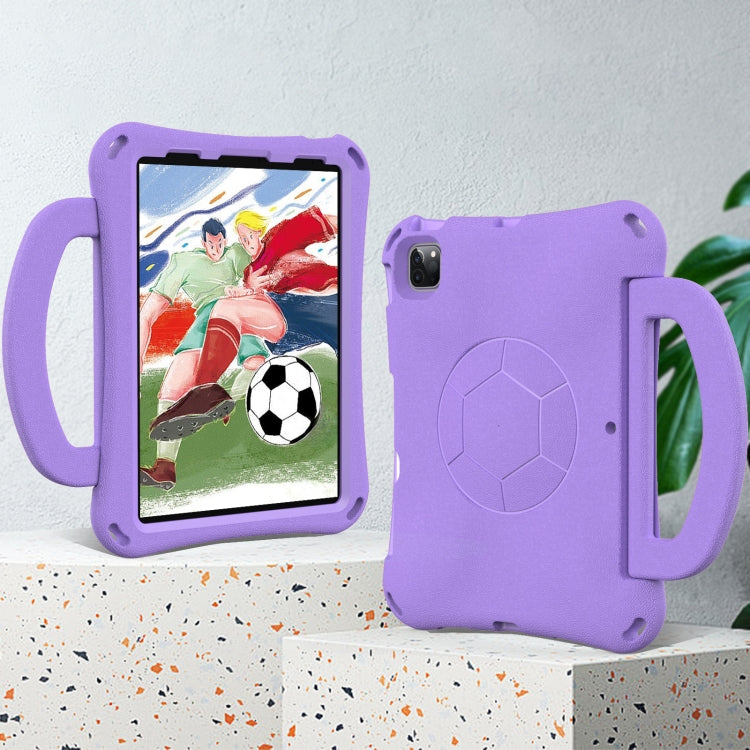 For iPad Pro 11 2024 Handle Football Shaped EVA Shockproof Tablet Case(Light Purple) - iPad Pro 11 2024 Cases by PMC Jewellery | Online Shopping South Africa | PMC Jewellery | Buy Now Pay Later Mobicred