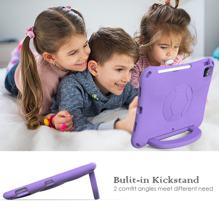 For iPad Pro 11 2024 Handle Football Shaped EVA Shockproof Tablet Case(Light Purple) - iPad Pro 11 2024 Cases by PMC Jewellery | Online Shopping South Africa | PMC Jewellery | Buy Now Pay Later Mobicred