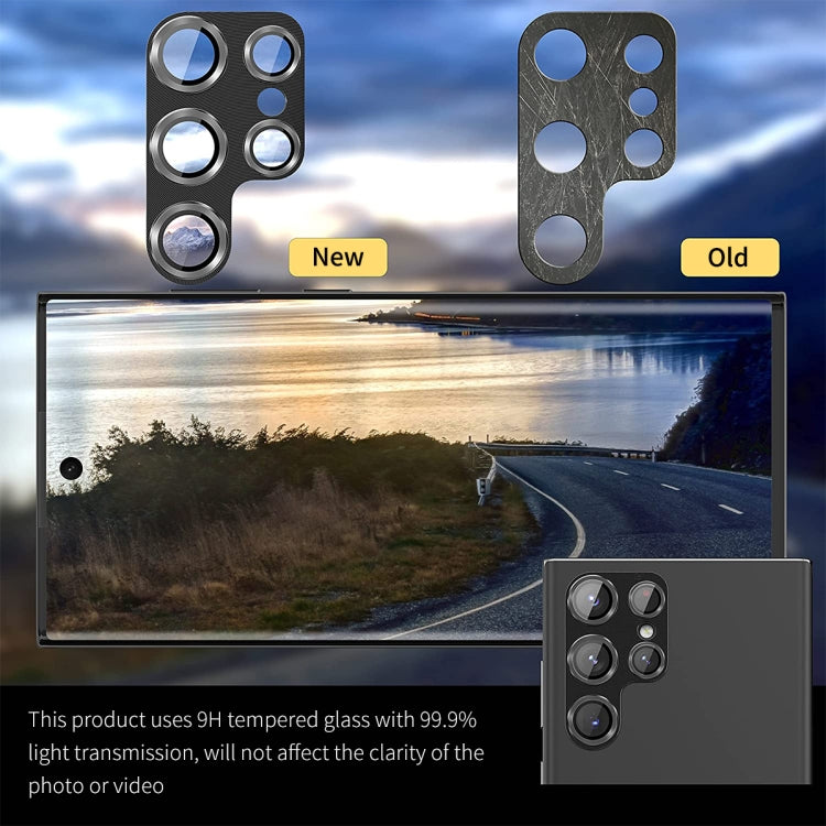 For Samsung Galaxy S24 Ultra 5G ENKAY Hat-Prince 9H Rear Camera Lens Aluminium Alloy Tempered Glass Film(Black) - Galaxy S24 Ultra 5G Tempered Glass by ENKAY | Online Shopping South Africa | PMC Jewellery | Buy Now Pay Later Mobicred