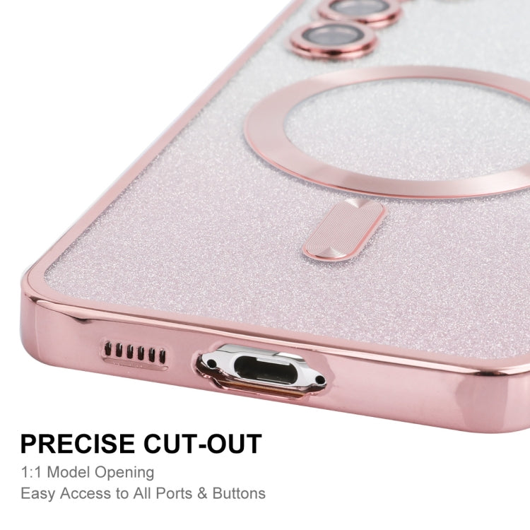 For Samsung Galaxy S24+ 5G ENKAY Hat-Prince Magnetic Glitter Plated TPU Phone Case with Lens Film(Golden) - Galaxy S24+ 5G Cases by ENKAY | Online Shopping South Africa | PMC Jewellery | Buy Now Pay Later Mobicred