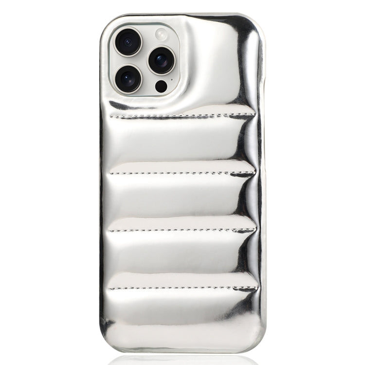 For iPhone 15 Pro Max Laser Aurora Down Jacket All-inclusive Phone Case(Silver) - iPhone 15 Pro Max Cases by PMC Jewellery | Online Shopping South Africa | PMC Jewellery | Buy Now Pay Later Mobicred