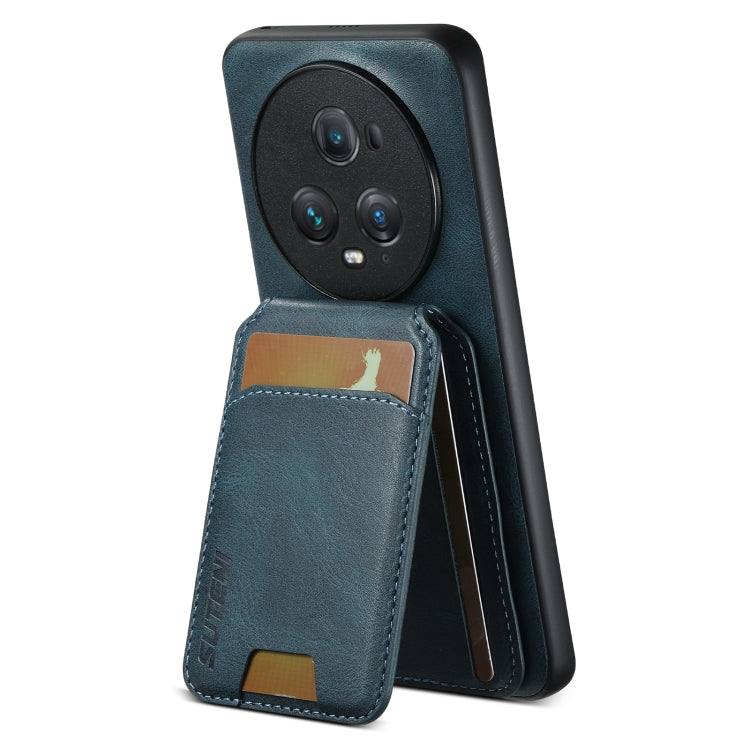 For Honor Magic6 Pro Suteni H02 Leather Wallet Stand Back Phone Case(Blue) - Honor Cases by Suteni | Online Shopping South Africa | PMC Jewellery | Buy Now Pay Later Mobicred