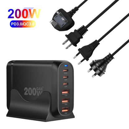 GaN PD100W Type-C x 3 + USB x 3 Multi Port Laptop Adapter, Plug Size:US Plug - Universal Power Adapter by PMC Jewellery | Online Shopping South Africa | PMC Jewellery | Buy Now Pay Later Mobicred