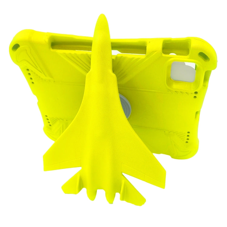 For iPad Air 11 2024 360 Rotation Aircraft Holder EVA Shockproof Tablet Case(Yellow) - iPad Air 11 2024 Cases by PMC Jewellery | Online Shopping South Africa | PMC Jewellery | Buy Now Pay Later Mobicred