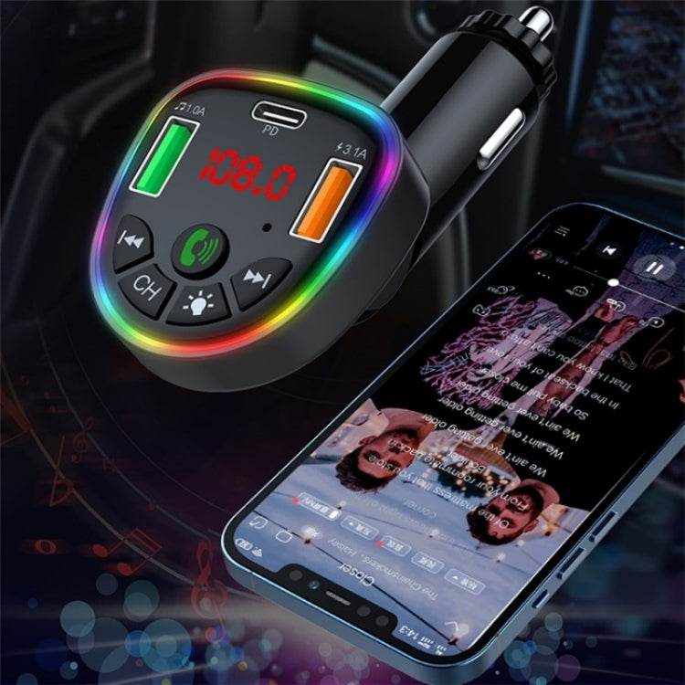 P25 Phone Dual USB Cigarette Lighter Charger Bluetooth Hands-Free Car Player - Car Charger by PMC Jewellery | Online Shopping South Africa | PMC Jewellery | Buy Now Pay Later Mobicred