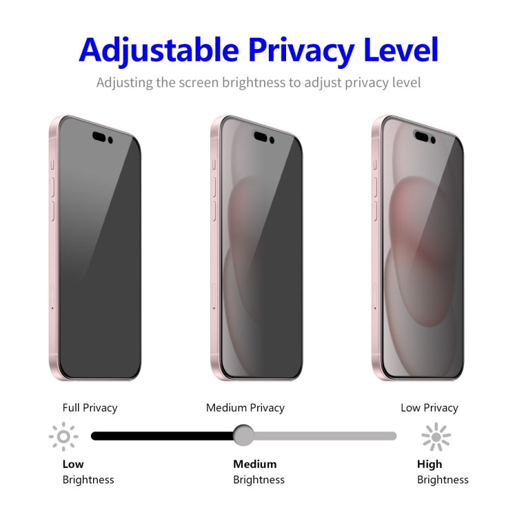 For iPhone 15 / 16 ENKAY Easy Install Anti-peeping Privacy Full Screen Tempered Glass Film - iPhone 15 Tempered Glass by ENKAY | Online Shopping South Africa | PMC Jewellery | Buy Now Pay Later Mobicred