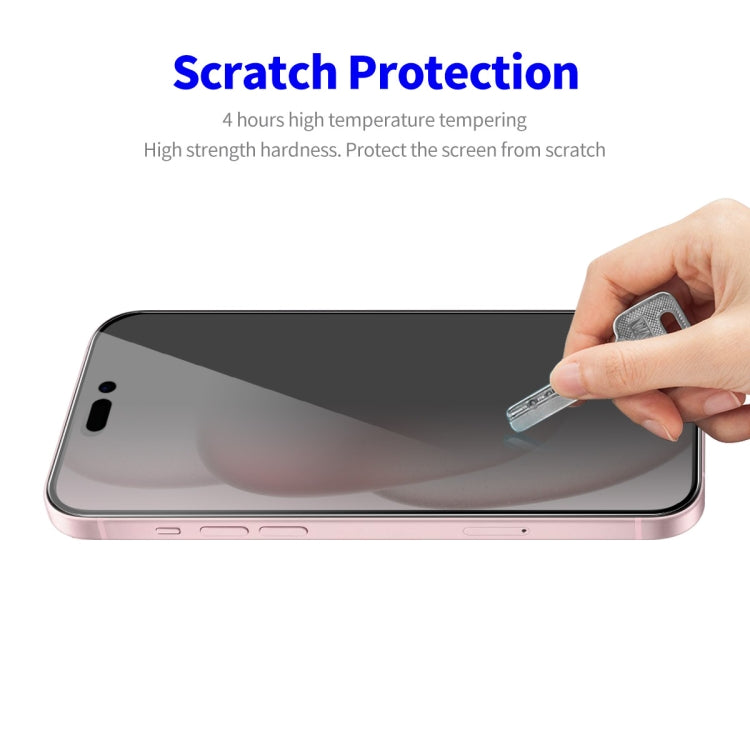 For iPhone 15 ENKAY Easy Install Anti-peeping Privacy Full Screen Tempered Glass Film - iPhone 15 Tempered Glass by ENKAY | Online Shopping South Africa | PMC Jewellery | Buy Now Pay Later Mobicred