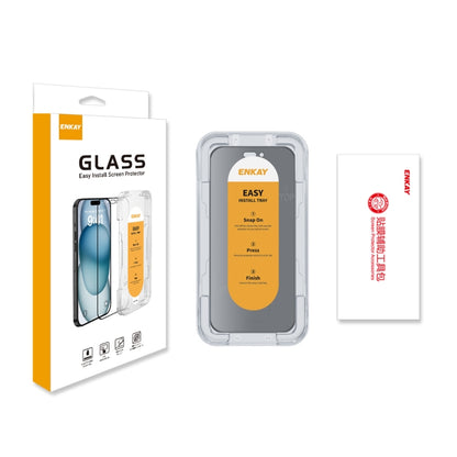 For iPhone 16 Plus ENKAY Easy Install Anti-peeping Privacy Full Screen Tempered Glass Film - iPhone 16 Plus Tempered Glass by ENKAY | Online Shopping South Africa | PMC Jewellery | Buy Now Pay Later Mobicred