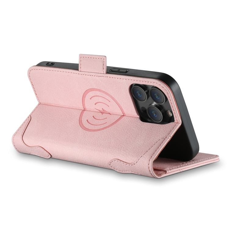 For iPhone 12 Pro Max SUTENI J07 Multifunctional Horizontal Flip Magsafe Leather Phone Case(Pink) - iPhone 12 Pro Max Cases by Suteni | Online Shopping South Africa | PMC Jewellery | Buy Now Pay Later Mobicred