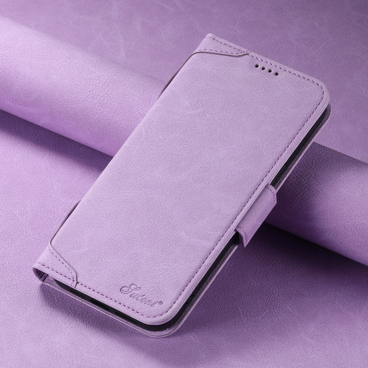 For iPhone 12 Pro Max SUTENI J07 Multifunctional Horizontal Flip Magsafe Leather Phone Case(Purple) - iPhone 12 Pro Max Cases by Suteni | Online Shopping South Africa | PMC Jewellery | Buy Now Pay Later Mobicred