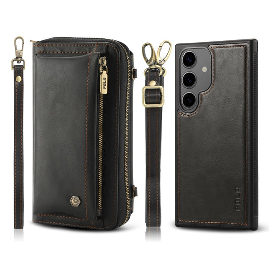 For Samsung Galaxy S24+ 5G Crossbody Multi-functional Zipper Wallet Leather Phone Case(Black) - Galaxy S24+ 5G Cases by PMC Jewellery | Online Shopping South Africa | PMC Jewellery | Buy Now Pay Later Mobicred