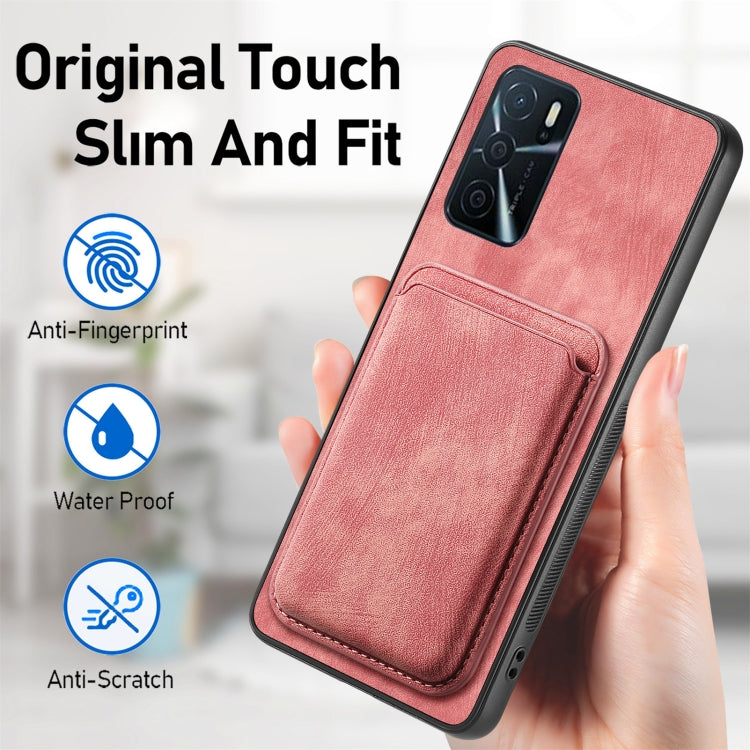 For OPPO K11 5G Retro Leather Card Bag Magnetic Phone Case(Pink) - OPPO Cases by PMC Jewellery | Online Shopping South Africa | PMC Jewellery | Buy Now Pay Later Mobicred